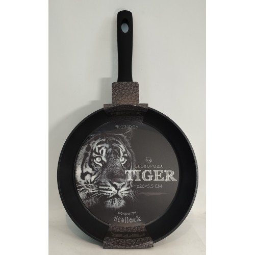 Акція Сковорода алюмінієва Pepper PR-2340-26 Tiger покриття Stellock 26см*5,5 без кришки (кований алюм, антиприг.покр)