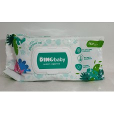 Серветка волога дитячий Dino baby з клапаном алое ромашка /110шт
