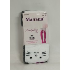 Колготки дитячі Малиш для дівчат №С0843 з малюнком хлопок розмір 140-152 /шт
