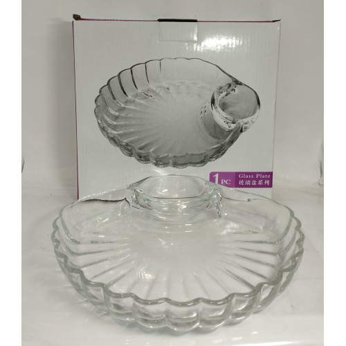 Салатниця скло Glass Plate D-84 Дель маре під хрусталь d21,5см /шт