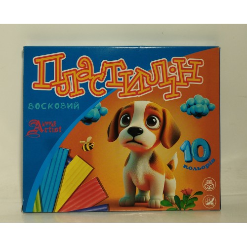 Пластилін LK Люкс Little Artist восковий 10 кольорів з стеком (832537)