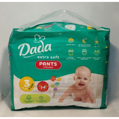 Підгузник трусики Dada extra soft maxi 6-11кг(3) /34шт