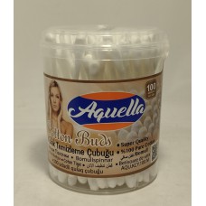 Акція Ватні палички Aquella Cotton кругла коричневий /100шт