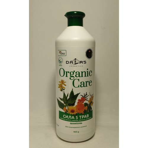 Шампунь Dalas Organic Сила 5 трав (для пошкоджених) /900г