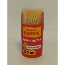 Акція Зубочистка дерево Бонус бамбук /120шт