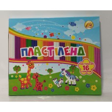 Пластилін Тетрада 16 кольорів /320г