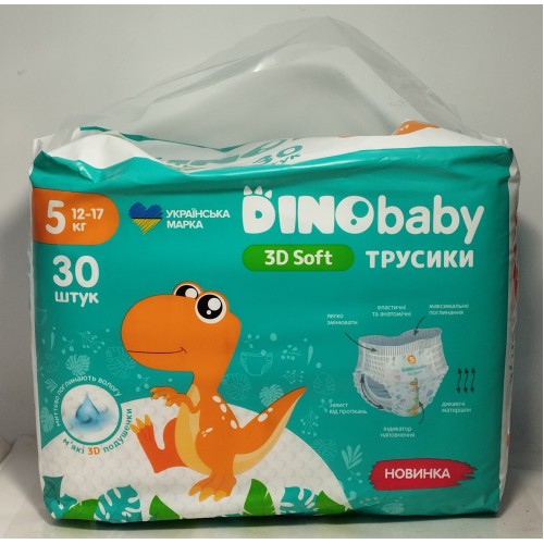 Підгузник трусики Dino Baby 12-17кг 3D soft (5) /30шт