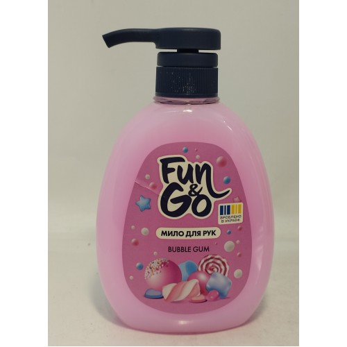 Акція Мило рідке дозатор Fun&Go Bubble Gum /300мл