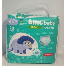 Підгузник трусики Dino Baby 16-24кг 3D soft (6) /28шт