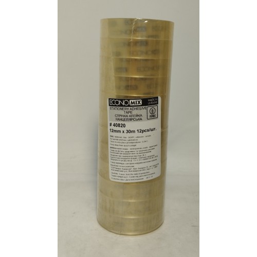 Скотч Economix 12мм х 30м Арт. Е40820 /шт