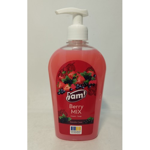 Акція Мило-крем рідке дозатор Jam Berry Mix з гліцерином /325г